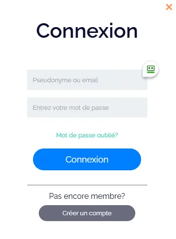 Connexion des membres du ROOSTAKE CASINO
