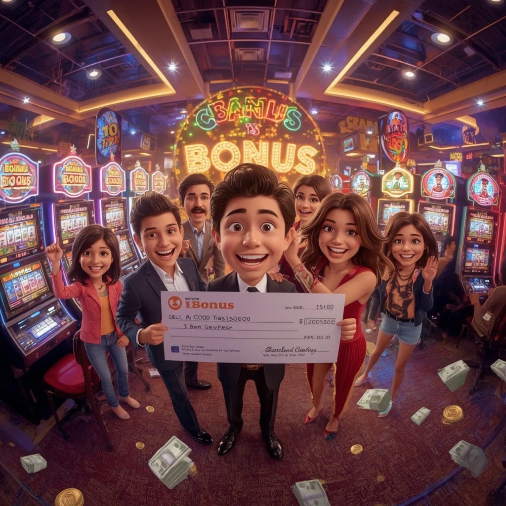 bonus dans les mains de l'homme au casino ROOSTAKE CASINO